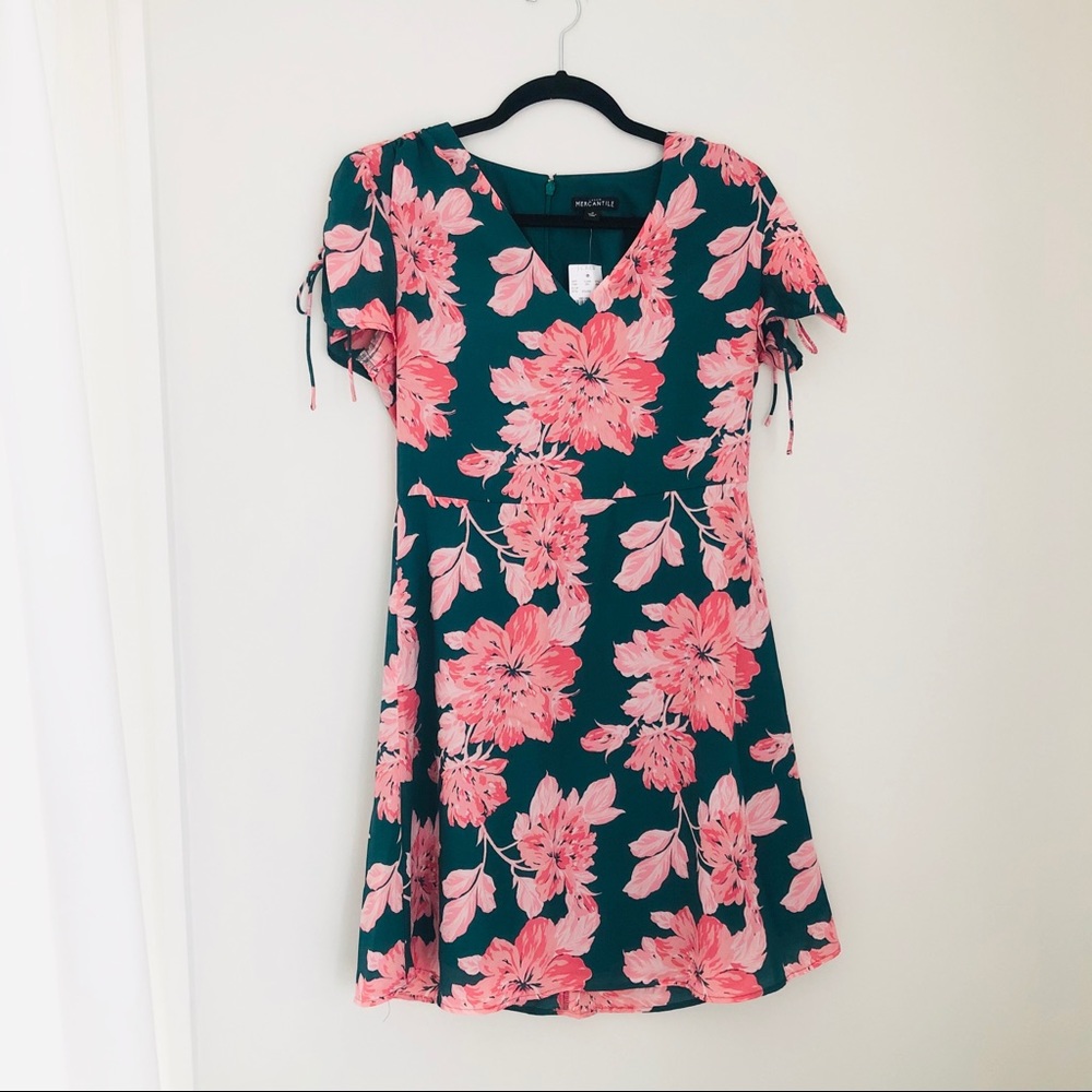 jcrew women’s floral printed dress / size 4